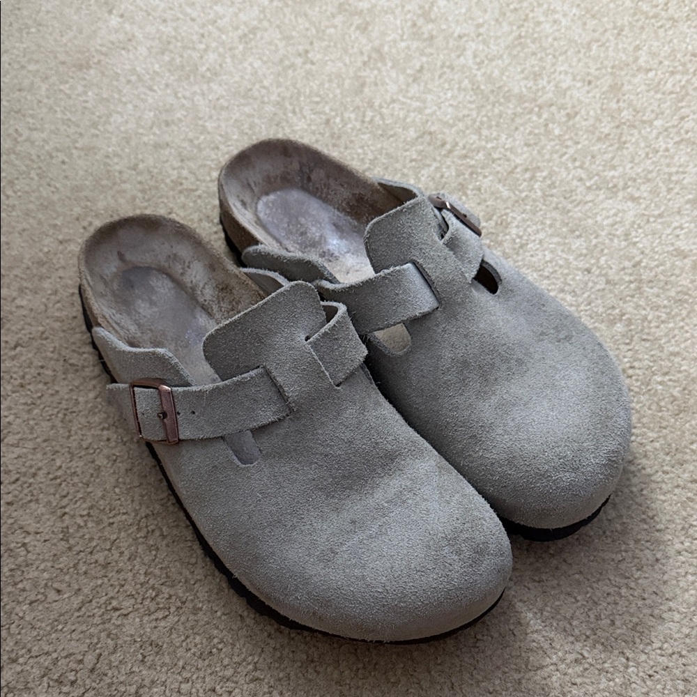 Birkenstock Boston Suede Clogs